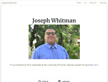 Tablet Screenshot of josephwhitman.com